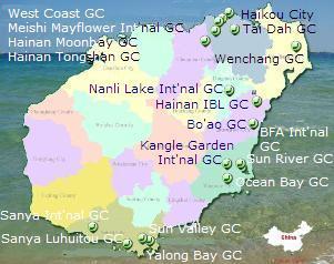 Hainan Golf Map